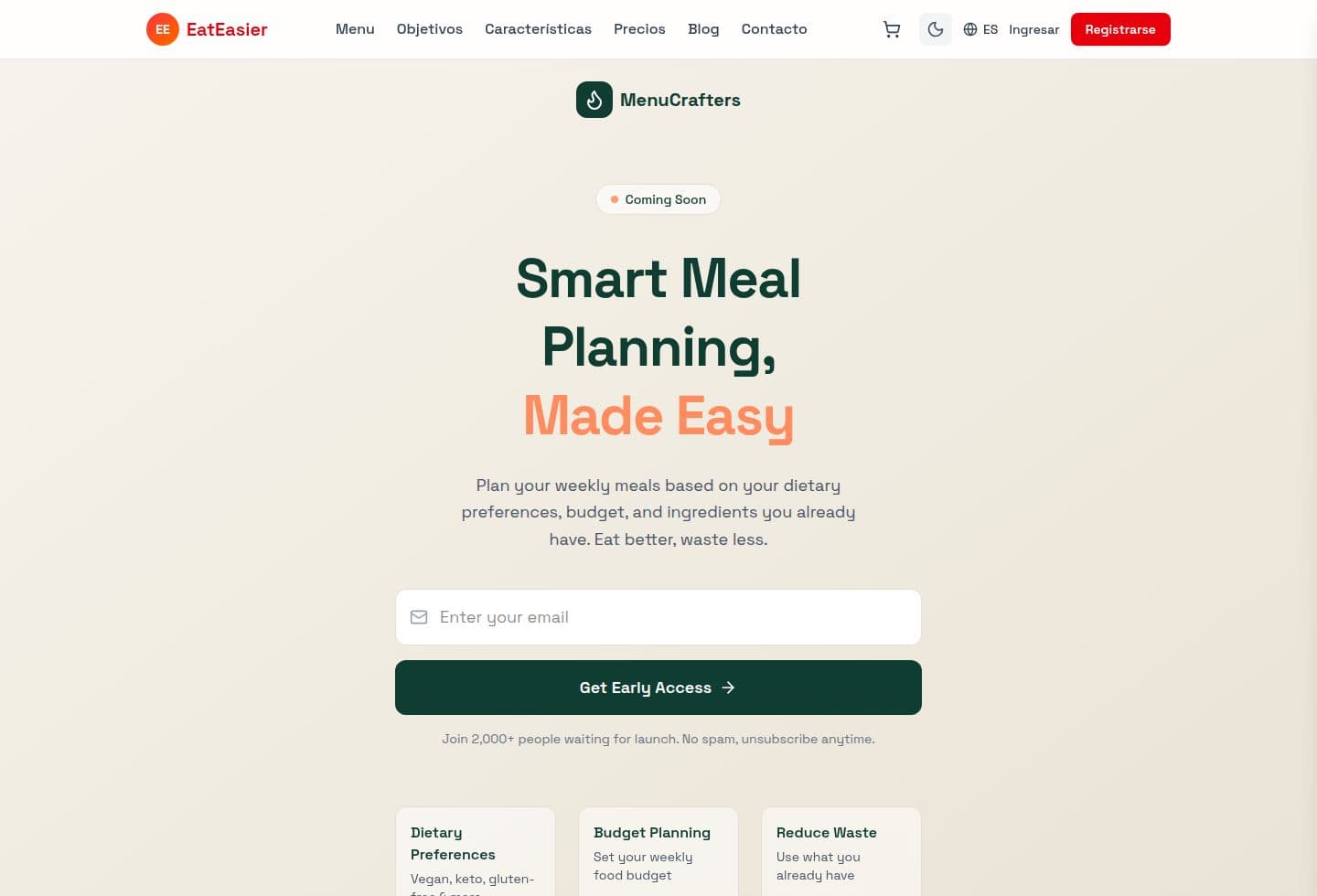 Screenshot de EatEasier